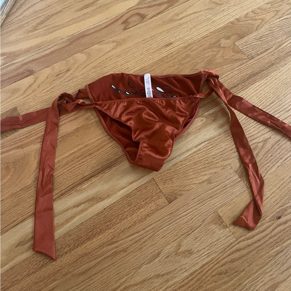 Victoria’s Secret orange tie side panties satin sexy ties Halloween